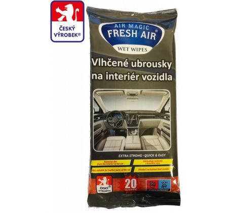 Vlhčené utierky Fresh Air na interiér vozidla 20ks