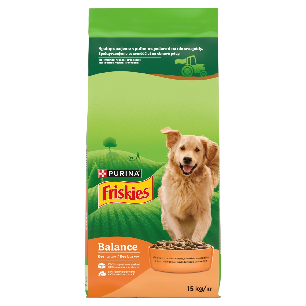 Friskies Balance s lahodnou kombináciou kuraťa, hovädzieho a so zeleninou 15 kg