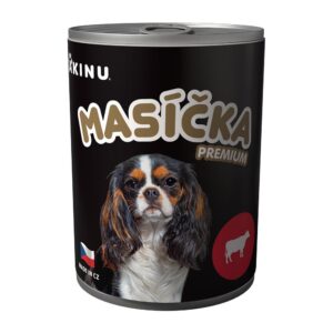 Akinu MASÍČKA PREMIUM Mleté s hovädzím konzerva pre psov 400 g