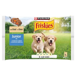 Friskies Junior kapsičky pre šteniatka kura v šťave 4 x 85 g